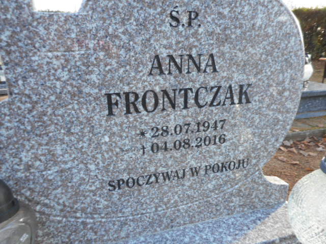 Anna Frontczak 1947 Polkowice Gmina - Grobonet - Wyszukiwarka osób pochowanych