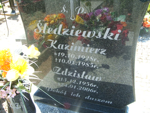Zdzisław Śledziewski 1956 Polkowice Gmina - Grobonet - Wyszukiwarka osób pochowanych