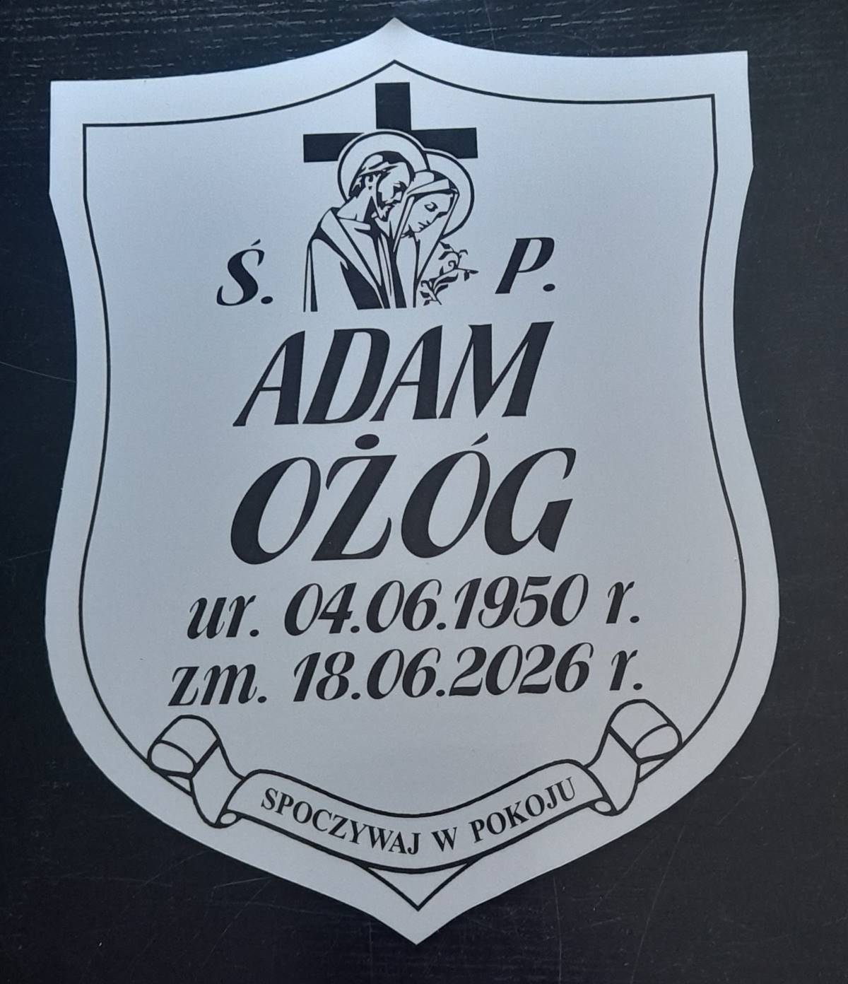 Grób Adam Ożóg