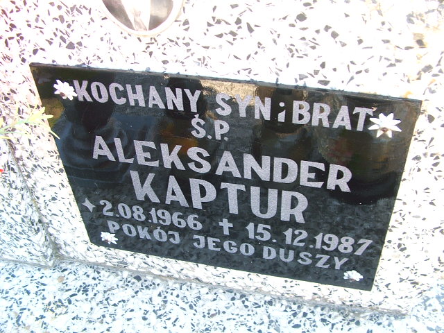 Aleksander Kaptur 1966 Polkowice Gmina - Grobonet - Wyszukiwarka osób pochowanych