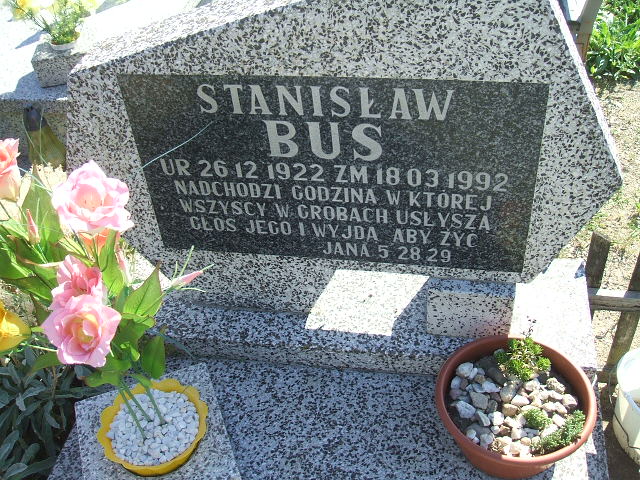 Stanisław Bus 1922 Polkowice Gmina - Grobonet - Wyszukiwarka osób pochowanych