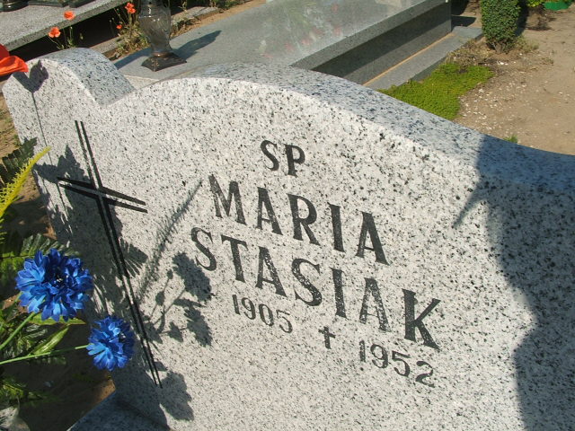 Maria Stasiak 1905 Polkowice Gmina - Grobonet - Wyszukiwarka osób pochowanych