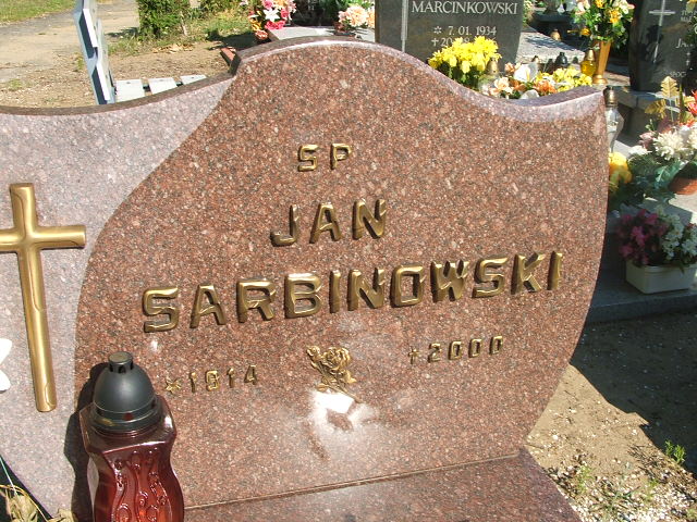 Jan Sarbinowski 1914 Polkowice Gmina - Grobonet - Wyszukiwarka osób pochowanych