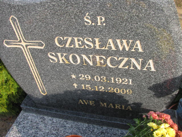 Czesława Skoneczna 1921 Polkowice Gmina - Grobonet - Wyszukiwarka osób pochowanych