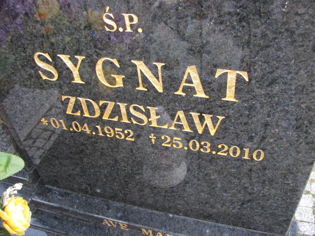 Zdzisław Sygnat 1952 Polkowice Gmina - Grobonet - Wyszukiwarka osób pochowanych