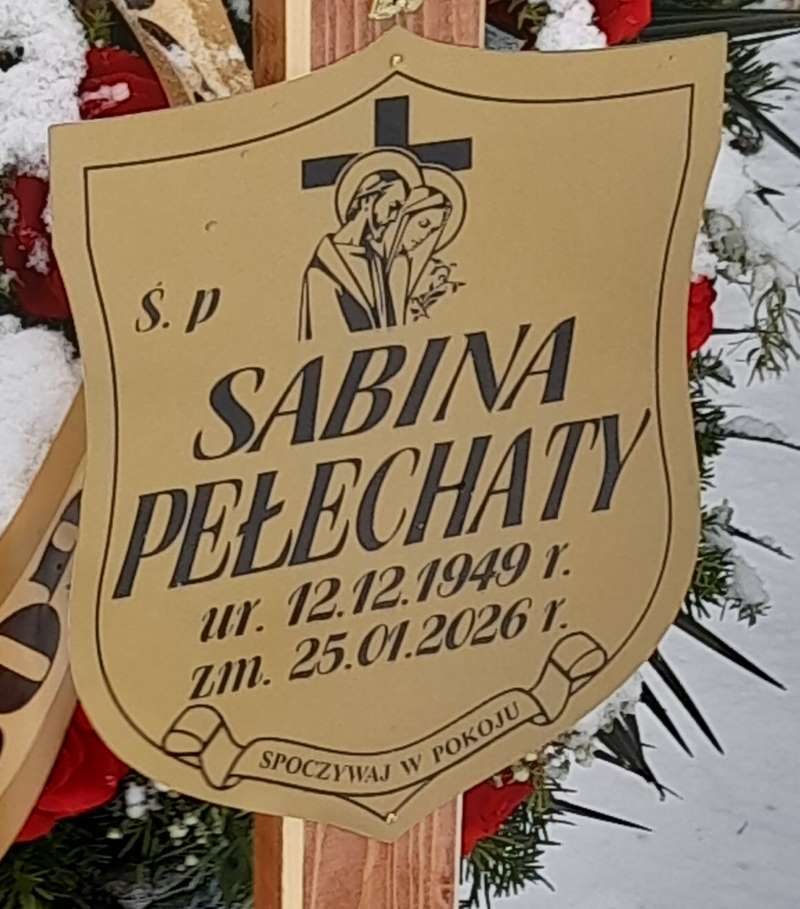 Sabina Pełechaty 1949 Polkowice Gmina - Grobonet - Wyszukiwarka osób pochowanych